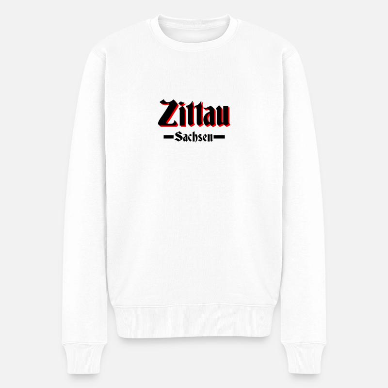 Zittau - Männer Premium Bio Pullover - Weiß