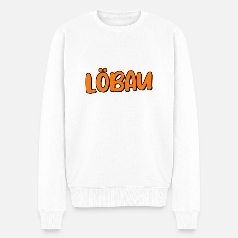 Löbau - Männer Premium Bio Pullover - Weiß