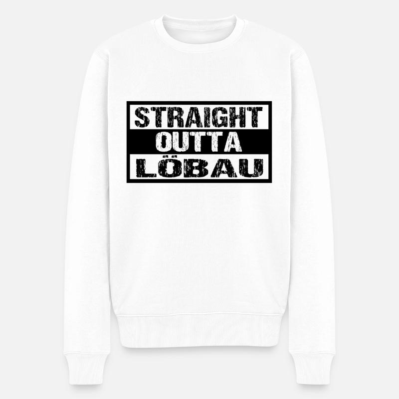 Löbau - Männer Premium Bio Pullover - Weiß
