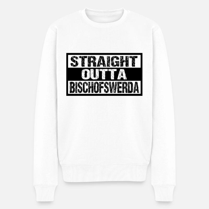 Bischofswerda - Männer Premium Bio Pullover - Weiß