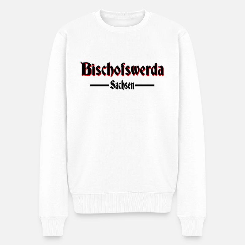 Bischofswerda - Männer Premium Bio Pullover - Weiß