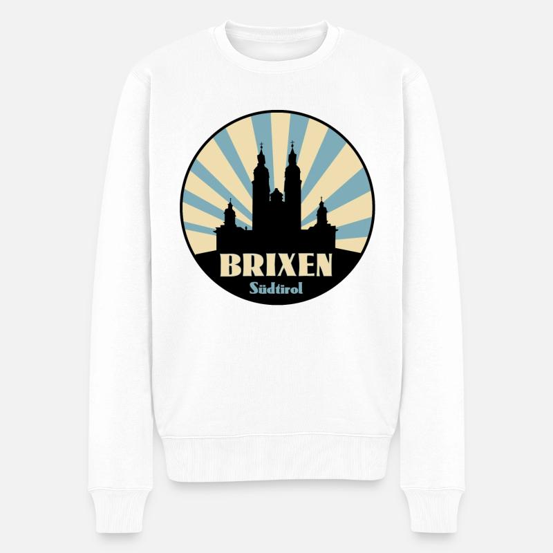 Brixen Südtirol - Männer Premium Bio Pullover - Weiß