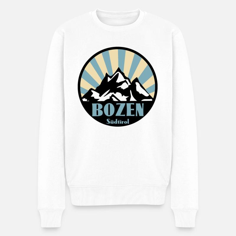 Bozen Südtirol - Männer Premium Bio Pullover - Weiß