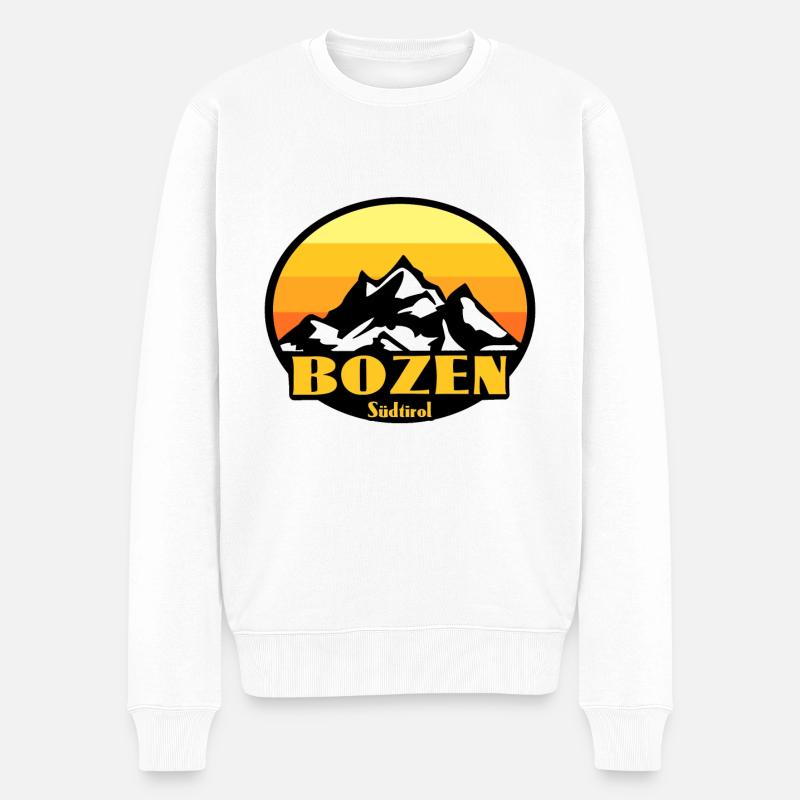 Bozen Südtirol - Männer Premium Bio Pullover - Weiß