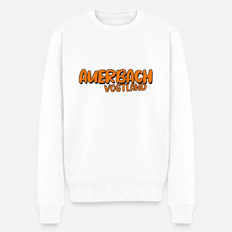 Auerbach - Männer Premium Bio Pullover - Weiß