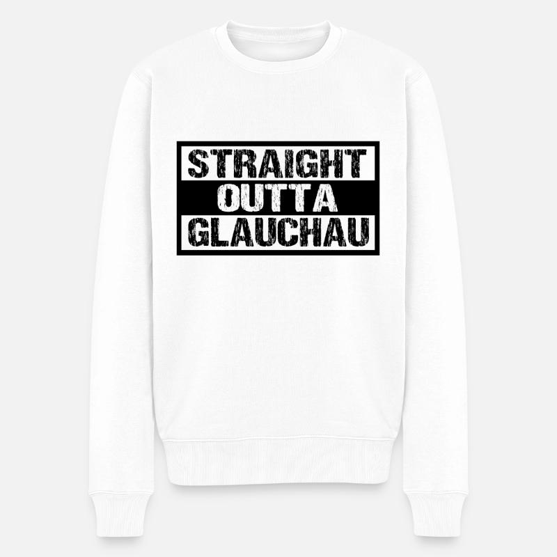 Glauchau - Männer Premium Bio Pullover - Weiß