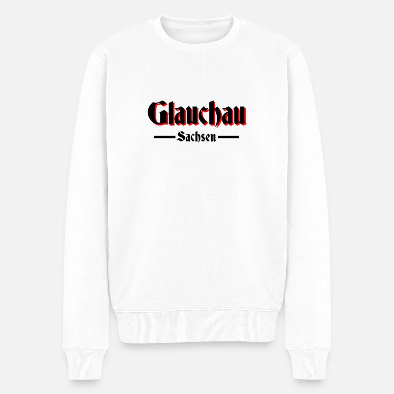 Glauchau - Männer Premium Bio Pullover - Weiß