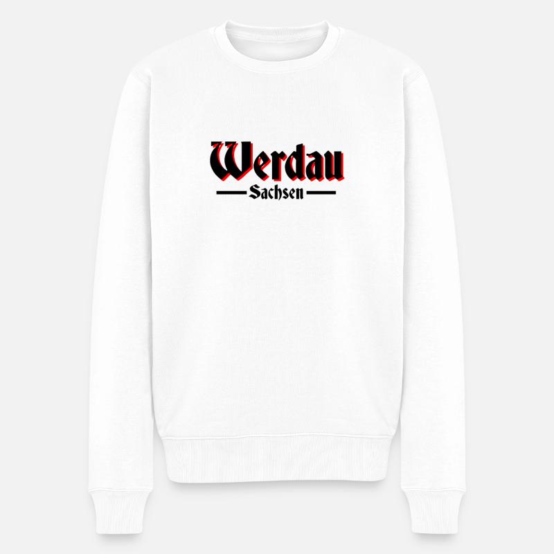 Werdau - Männer Premium Bio Pullover - Weiß