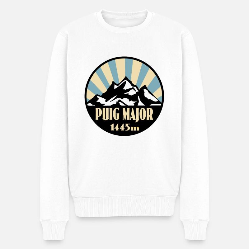 Mallorca PUIG MAJOR - Männer Premium Bio Pullover - Weiß