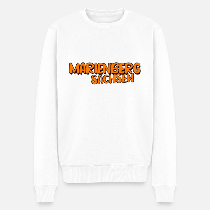 Marienberg - Männer Premium Bio Pullover - Weiß