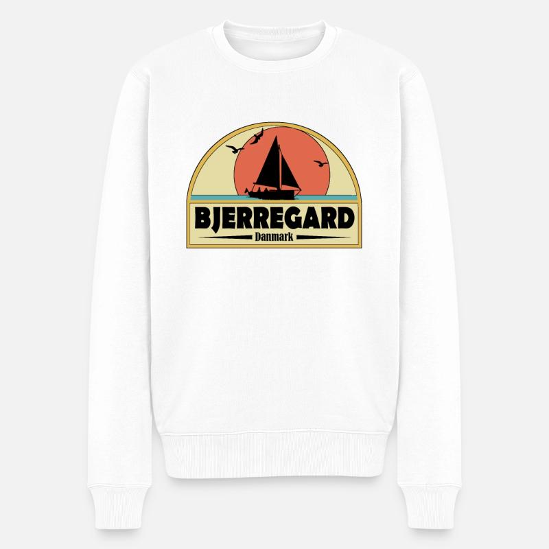 Bjerregard, Danemark - Pull Premium bio Homme - blanc