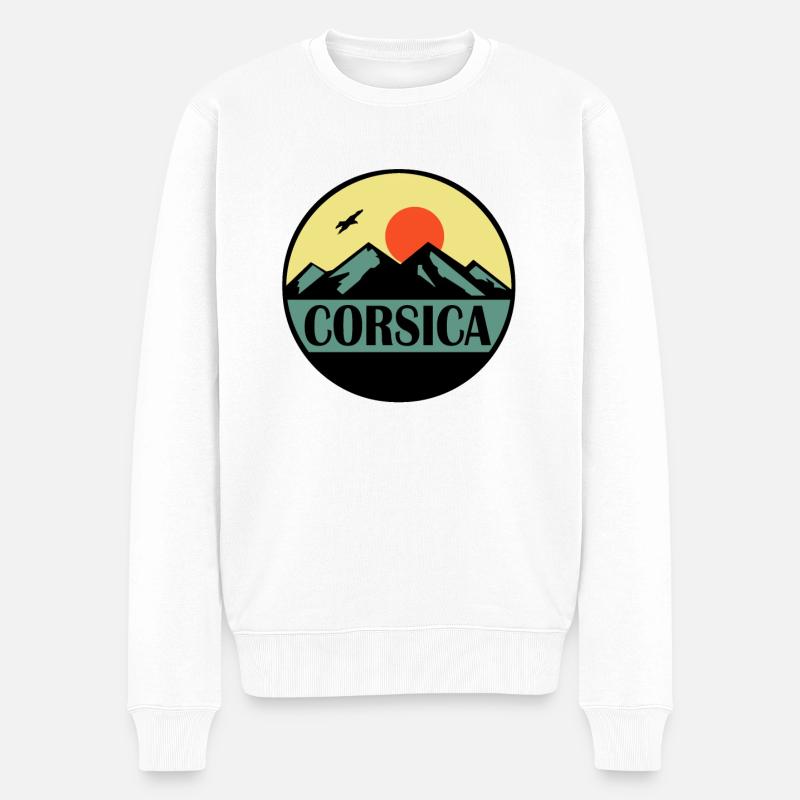 Corsica - Männer Premium Bio Pullover - Weiß