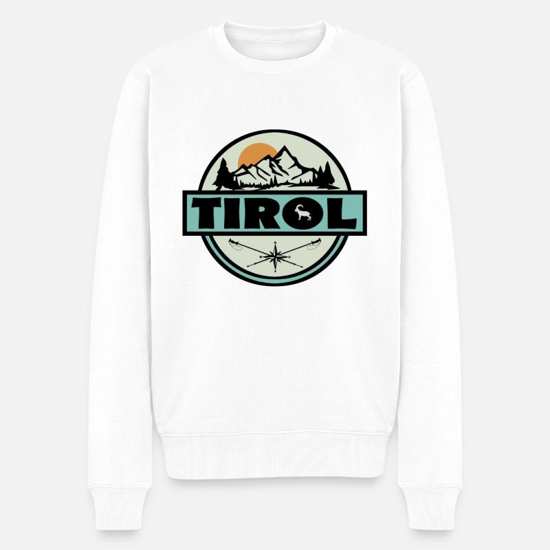 Tirol - Männer Premium Bio Pullover - Weiß