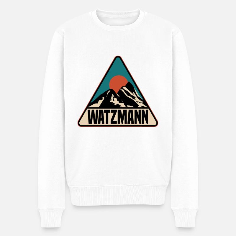 Watzmann - Männer Premium Bio Pullover - Weiß