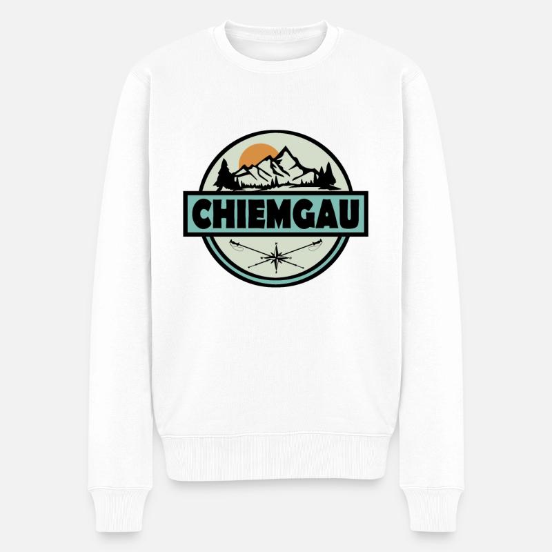 Chiemgau - Männer Premium Bio Pullover - Weiß