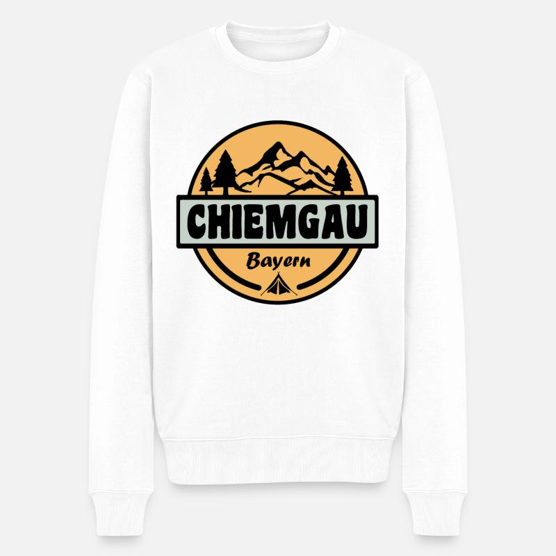 Chiemgau - Männer Premium Bio Pullover - Weiß