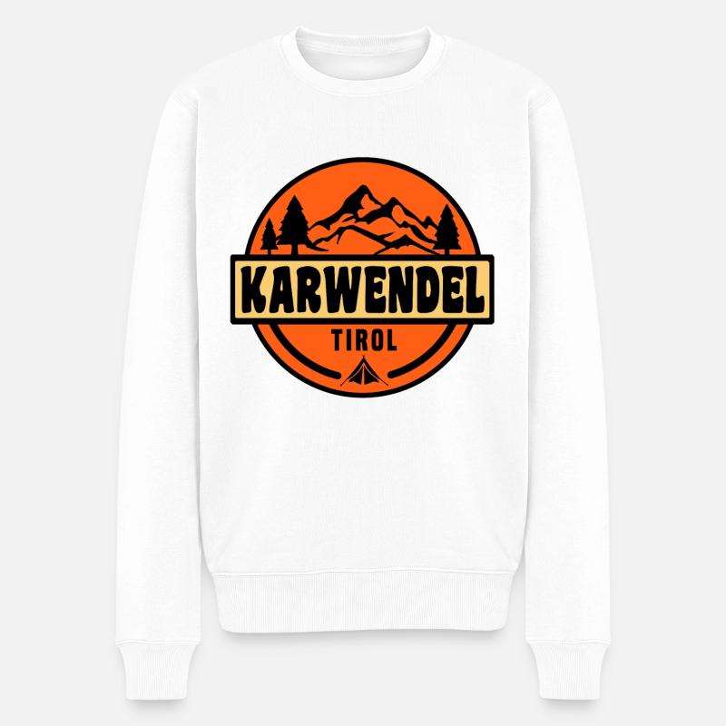 Karwendel - Männer Premium Bio Pullover - Weiß