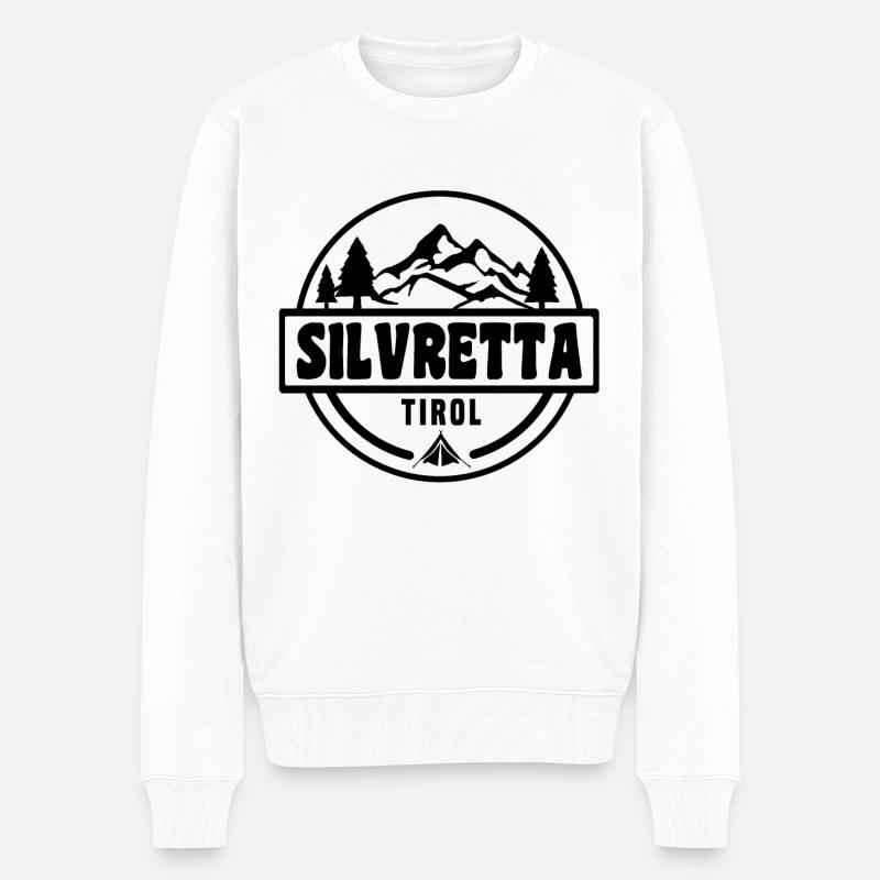 Silvretta - Männer Premium Bio Pullover - Weiß