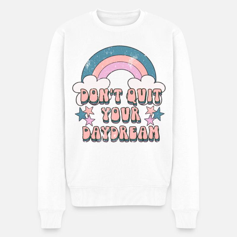 Citation de rêve de motivation - Pull Premium bio Homme - blanc