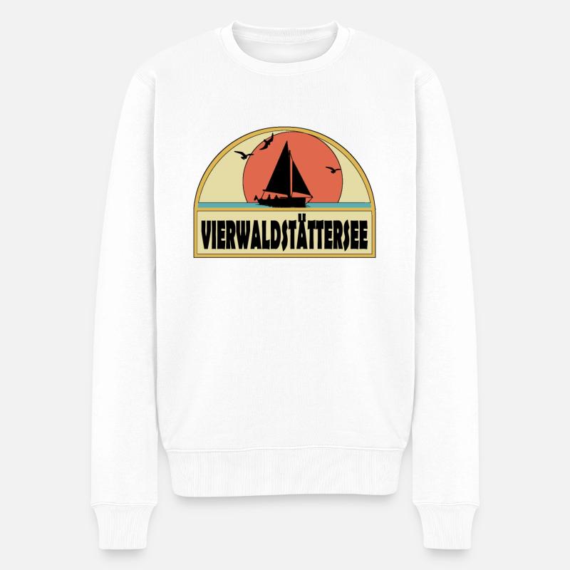 Vierwaldstättersee - Männer Premium Bio Pullover - Weiß