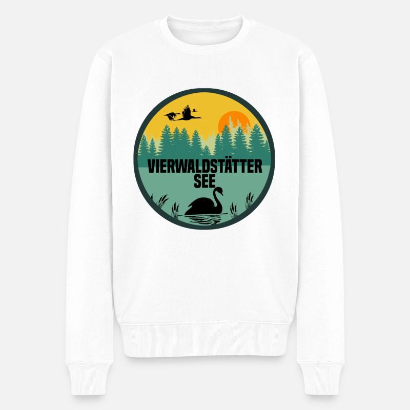 Vierwaldstättersee - Männer Premium Bio Pullover - Weiß