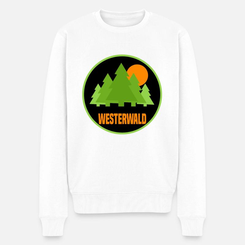 Westerwald orange - Männer Premium Bio Pullover - Weiß