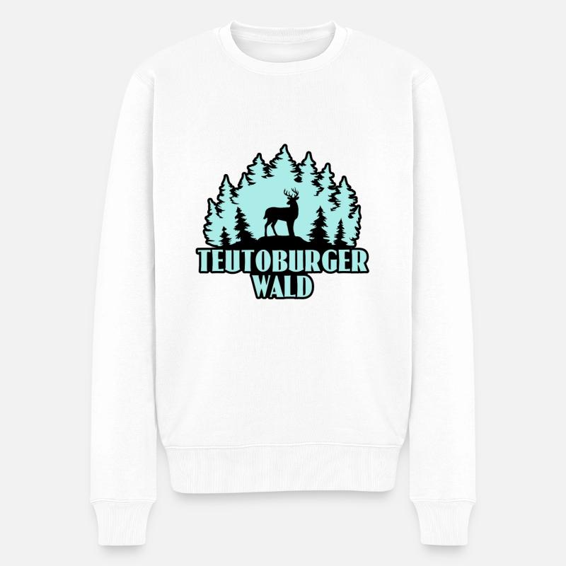 Teutoburger Wald - Männer Premium Bio Pullover - Weiß