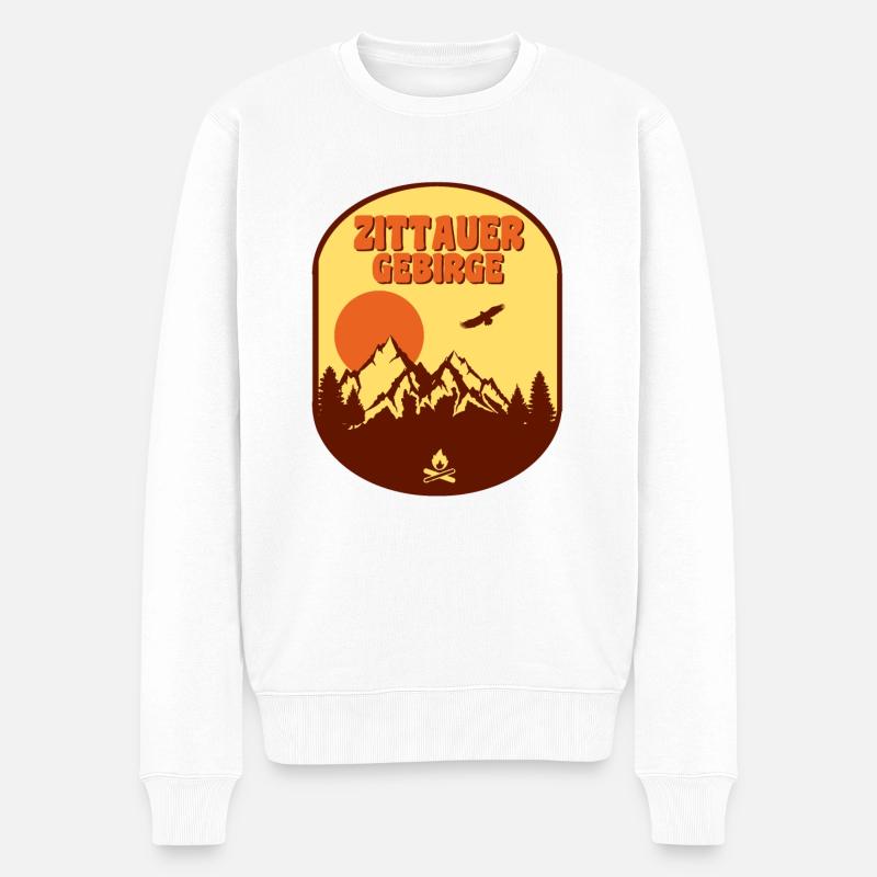 Zittauer Gebirge - Männer Premium Bio Pullover - Weiß
