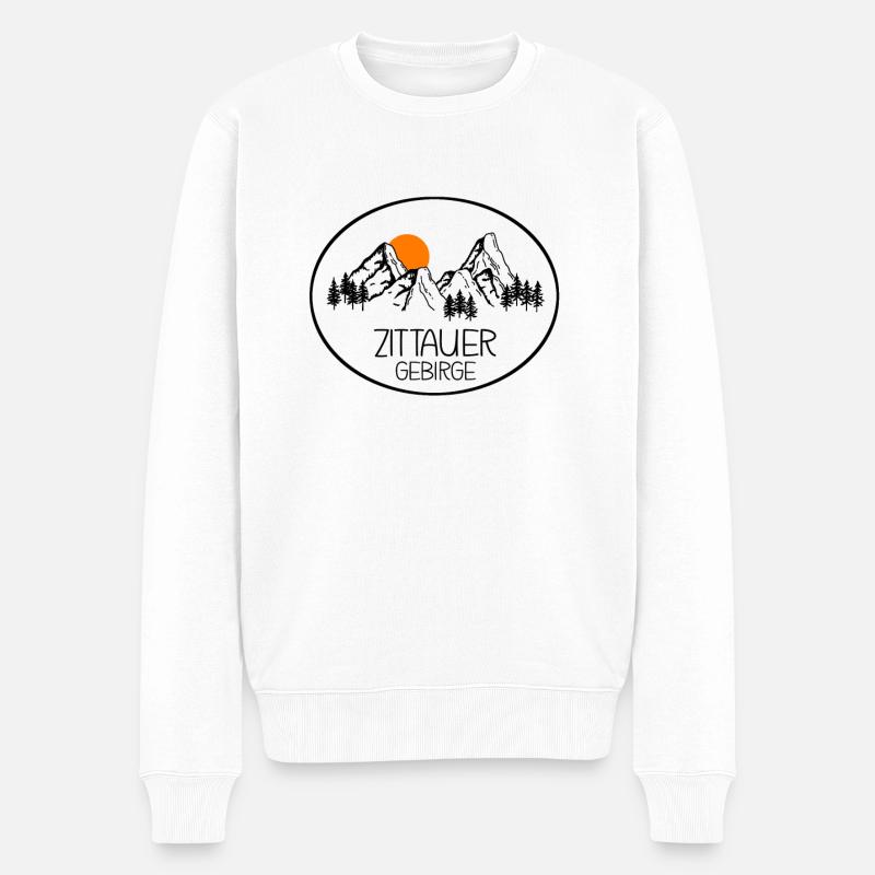 Zittauer Gebirge - Männer Premium Bio Pullover - Weiß
