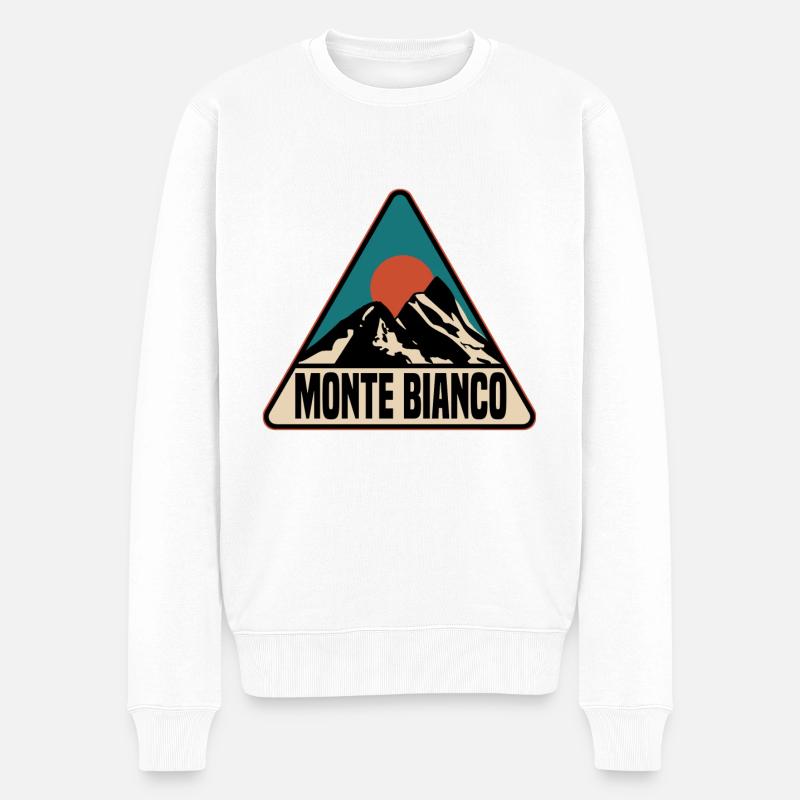 Monte Bianco - Männer Premium Bio Pullover - Weiß