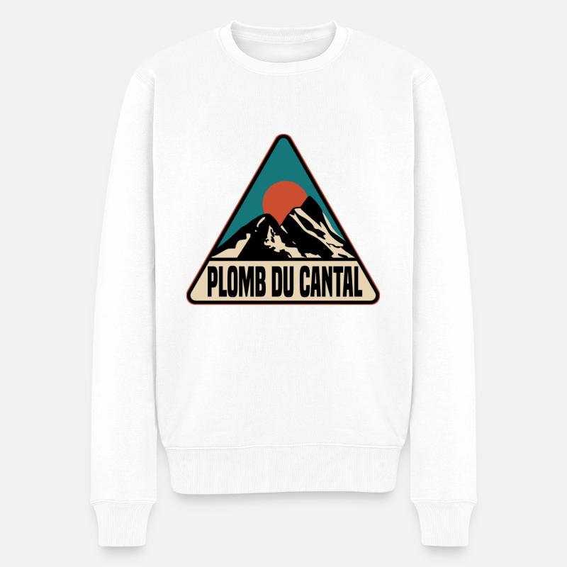 plomb de cantal - Männer Premium Bio Pullover - Weiß