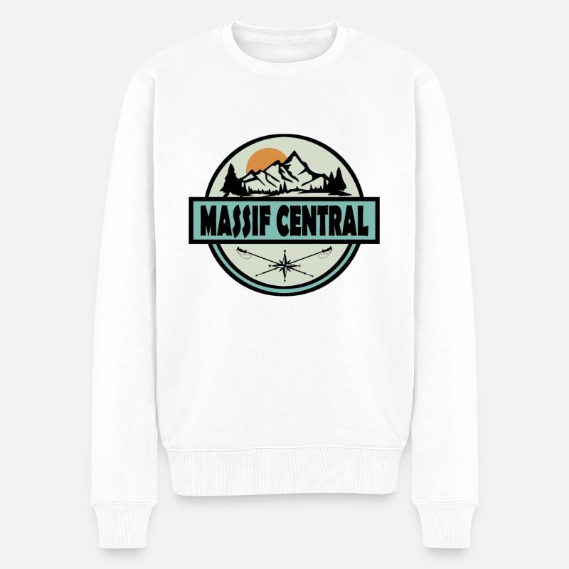 massif central - Männer Premium Bio Pullover - Weiß