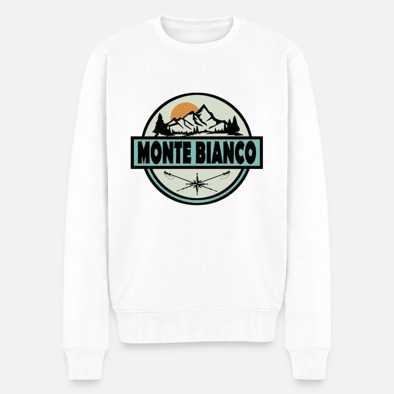 Monte Bianco - Männer Premium Bio Pullover - Weiß