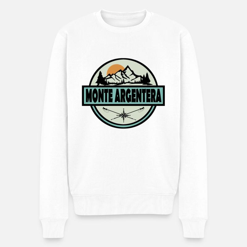 Monte Argentera - Männer Premium Bio Pullover - Weiß