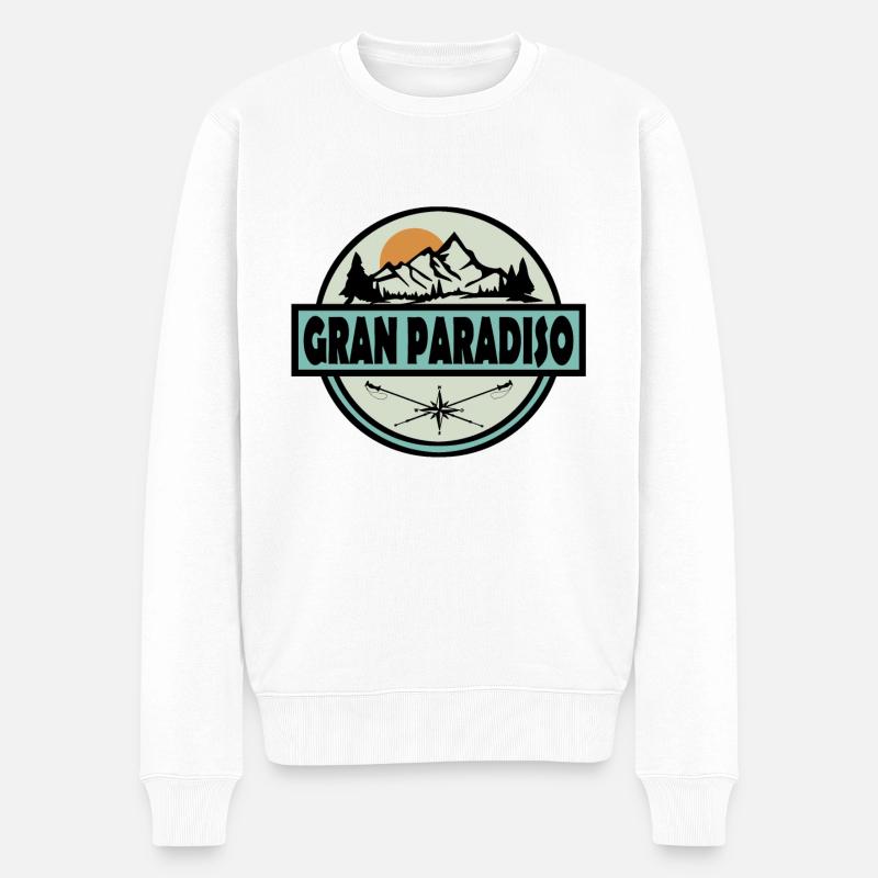 Grand Paradis - Pull Premium bio Homme - blanc