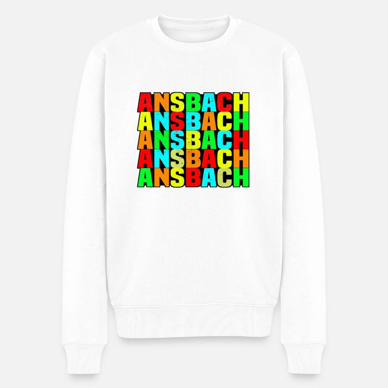 Ansbach - Männer Premium Bio Pullover - Weiß