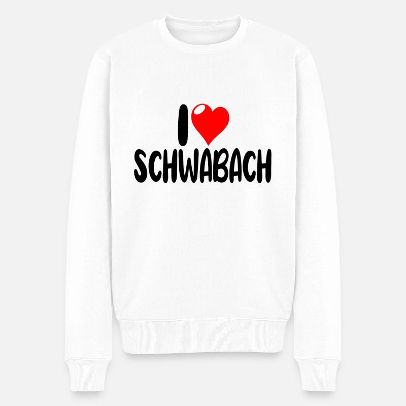 Schwabach - Männer Premium Bio Pullover - Weiß