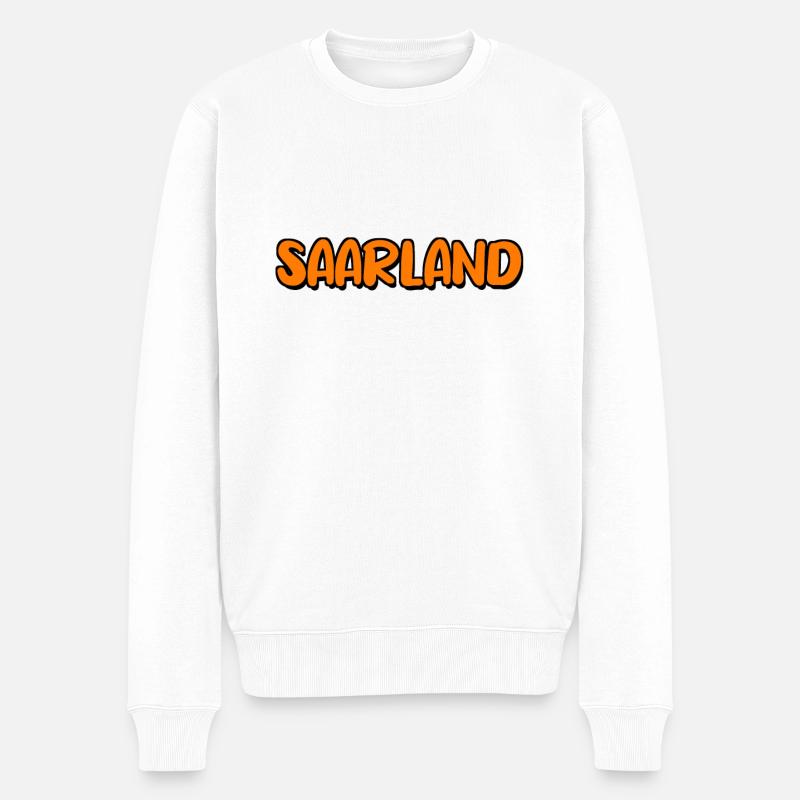 Saarland - Männer Premium Bio Pullover - Weiß