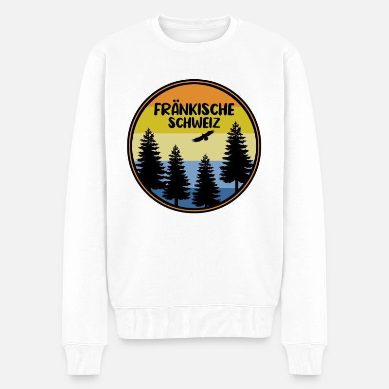 Fränkische Schweiz - Männer Premium Bio Pullover - Weiß