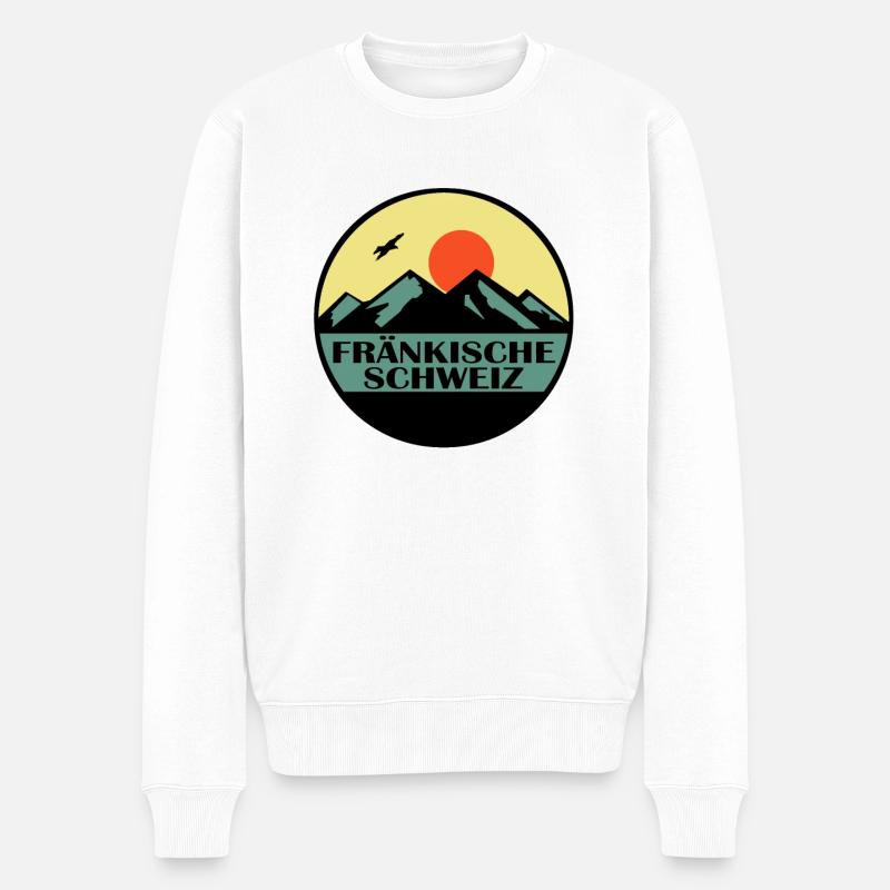 Fränkische Schweiz - Männer Premium Bio Pullover - Weiß