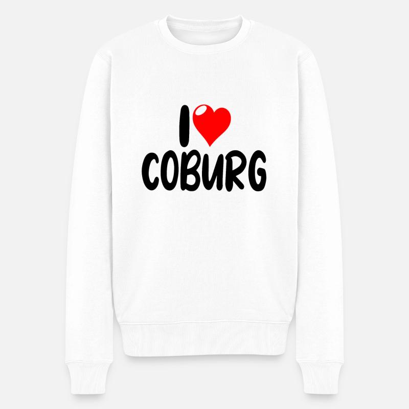 Coburg - Männer Premium Bio Pullover - Weiß