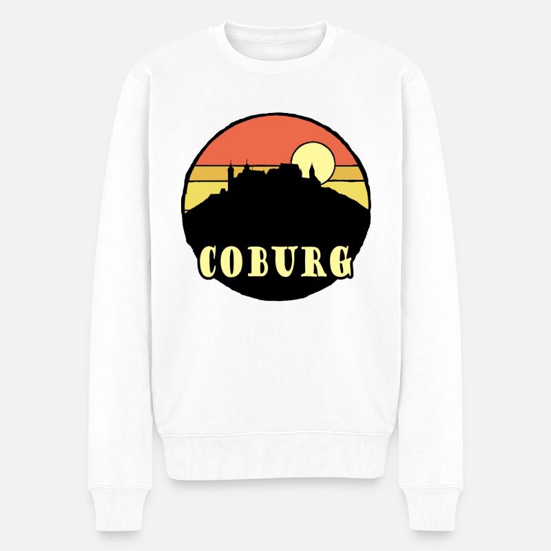 Coburg - Männer Premium Bio Pullover - Weiß