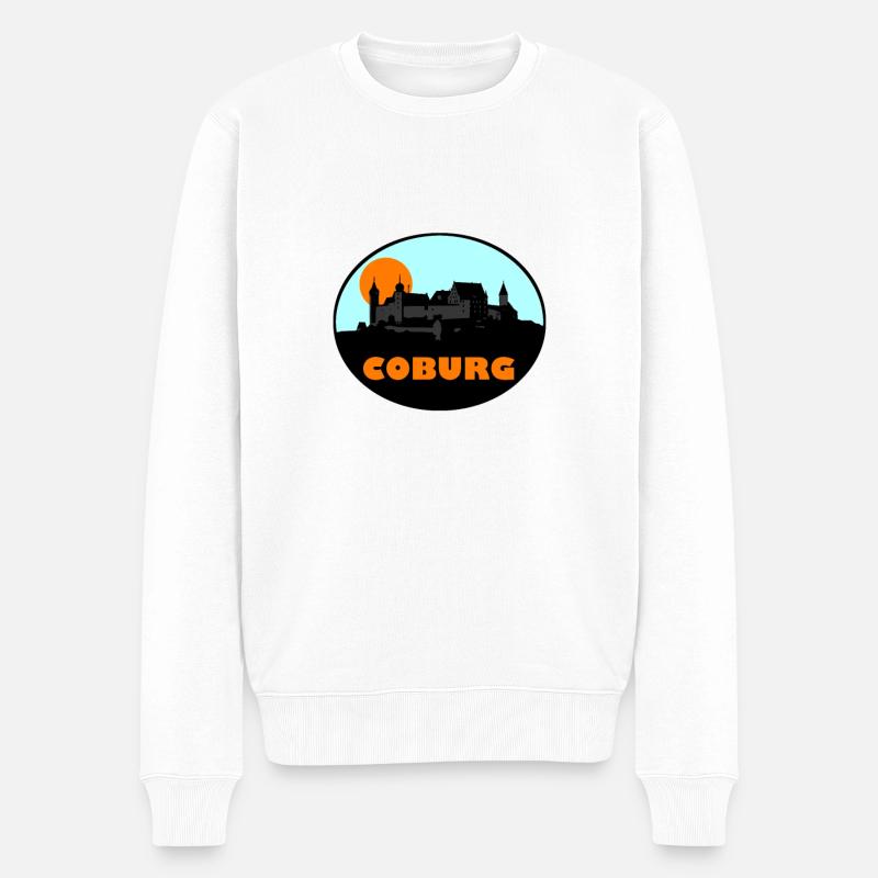 Coburg - Männer Premium Bio Pullover - Weiß