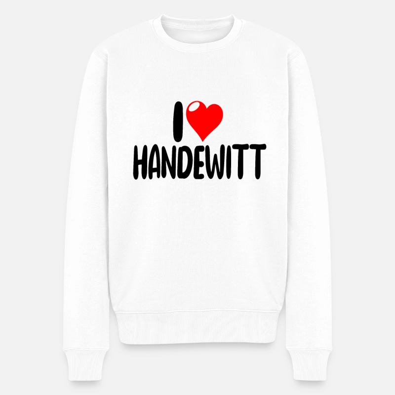 Handwitt - Männer Premium Bio Pullover - Weiß