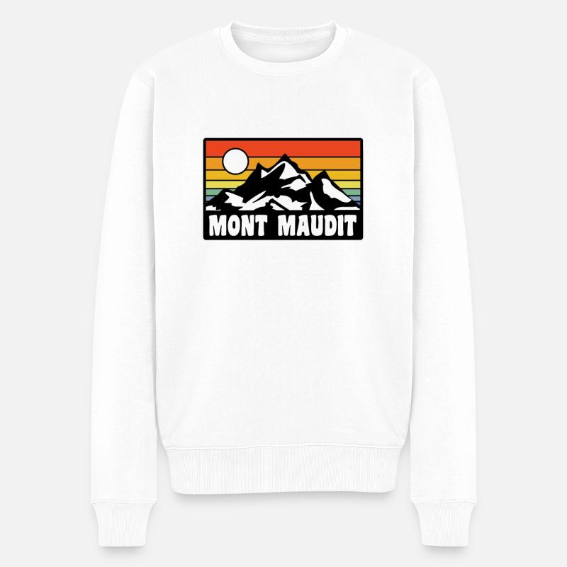 Mont Maudit - Männer Premium Bio Pullover - Weiß