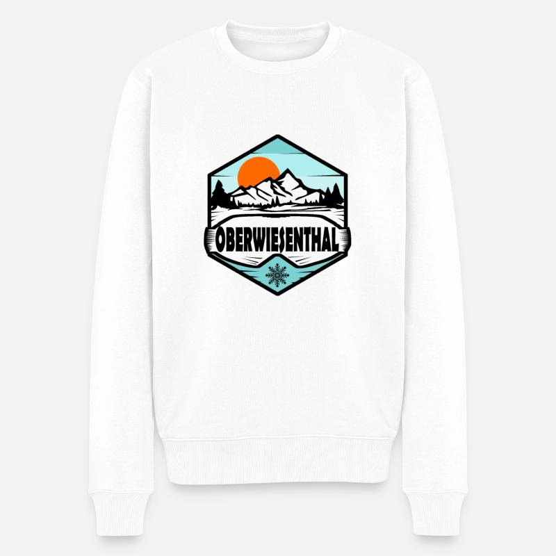 Oberwiesenthal - Männer Premium Bio Pullover - Weiß