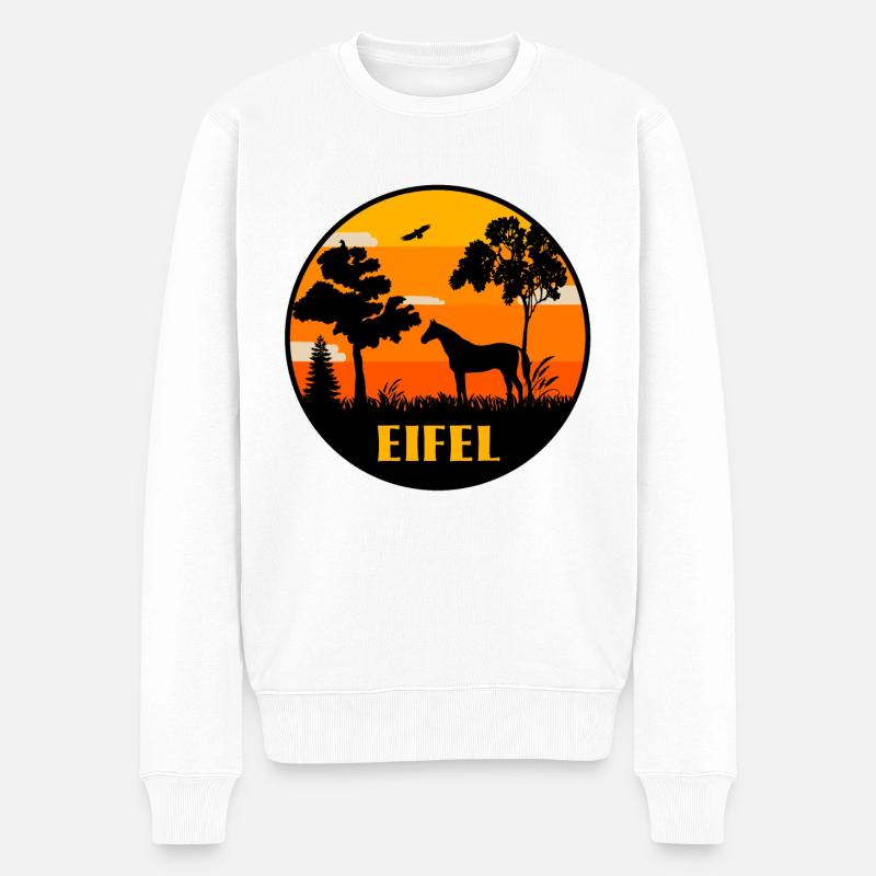 Eifel - Männer Premium Bio Pullover - Weiß