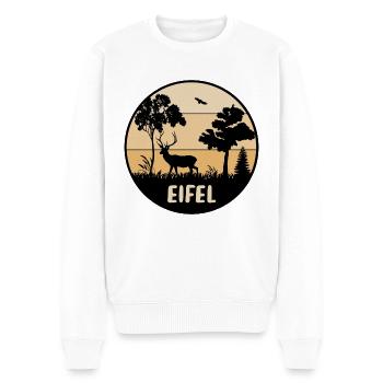 Eifel - Männer Premium Bio Pullover - Weiß - Vorne - Thijin (182cm)