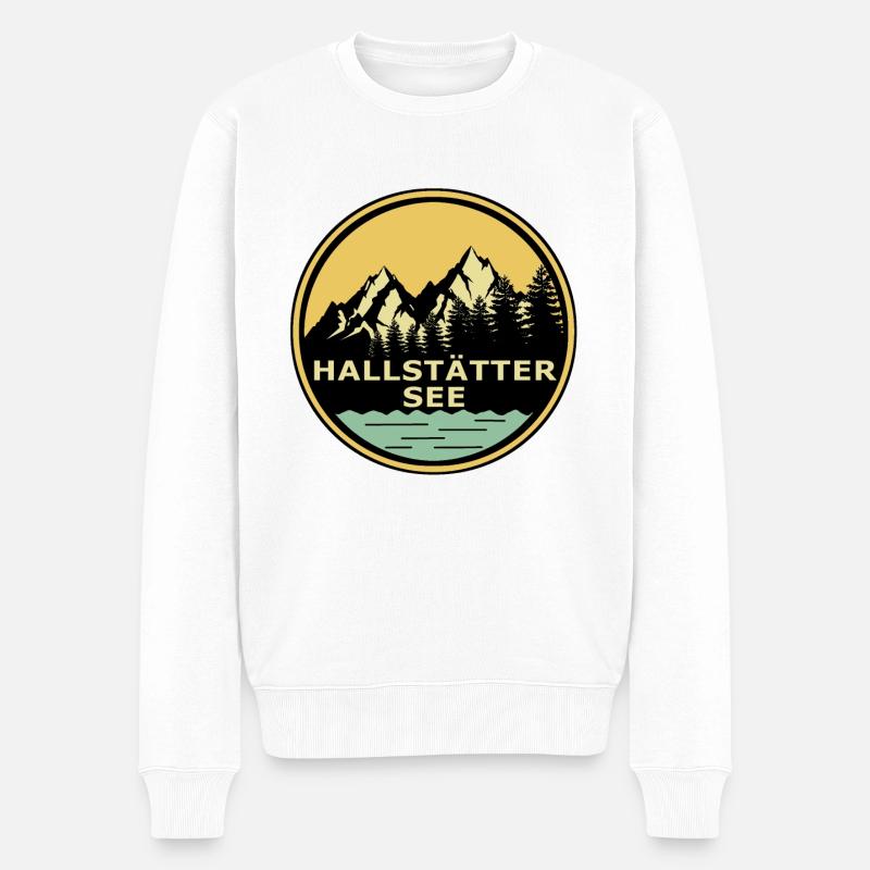 Lac de Hallstatt - Pull Premium bio Homme - blanc