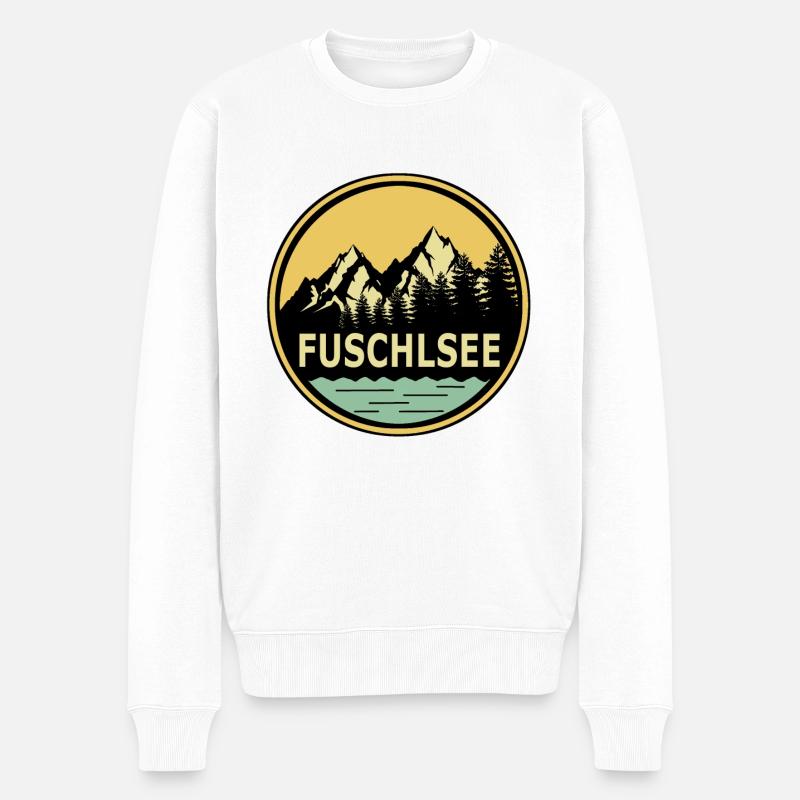 Lac de Fuschl - Pull Premium bio Homme - blanc